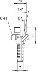 Фитинг DKO-L прямой DN05 M14x1.5 (Ш)